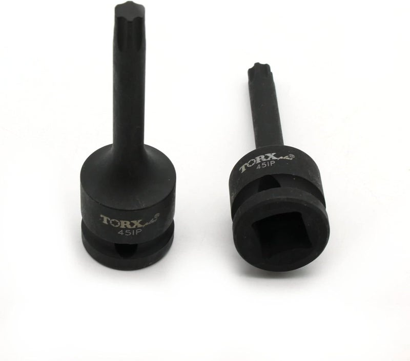 T-MAX IP45 3 Inch Long Black Impact Torx Plus 6 Point Socket Bit 1/2 Inch Square Drive Auto Repair Tool - Image 3